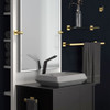 Gatco KA-ELE-7-MB 7-Piece Bathroom Accessory Kit with Mirror and Wall Sconces, Matte Black