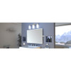 7-Piece Bathroom Accessory Kit with Mirror and Wall Sconces, Satin Nickel