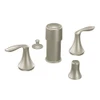 Double Handle Bidet Faucet in Brushed Nickel