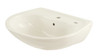 LT241G#11 22-7/8-in Wall Mounted Bathroom Sink with Single Faucet Hole Drilled, Overflow and SanaGloss Ceramic Glaze in Colonial White