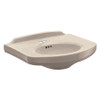 24-1/4-in Pedestal Bathroom Sink with 3 Faucet Holes Drilled and Overflow, Less Pedestal in Bone