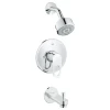 Shower/Tub Combination in Chrome