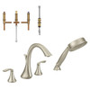 7-13/16-Inch Roman Tub Faucet with Hand Shower in Brushed Nickel