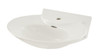 25-5/8-in Pedestal Bathroom Sink with Single Faucet Hole Drilled and Overflow, Less Pedestal in Cotton