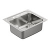 25" X 22" Stainless Steel 18 Gauge Single Bowl Drop In Sink With 3 Holes
