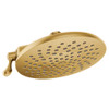 2.5 GPM Two-Function Diameter Spray Head Round Rainshower in Brushed Gold