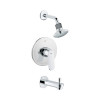 Pressure Balance Valve Bath Combination Trim in Chrome