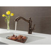 Single Handle Pull-Out Kitchen Faucet in Venetian Bronze