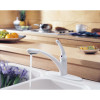 Single Handle Pull-Out Kitchen Faucet in White