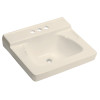 Wall-Mounted Vitreous China 4-in Centerset Lavatory in Beige