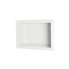 4.125-in D x 7.5-in W x 10.75-in H Solid Surface Soap Dish in Tahiti White