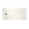 30.1875-in D x 60.375-in W x 4.1875-in H Solid Surface Shower Base with Left-Hand Drain in Baby's Breath