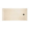 30.1875-in D x 60.375-in W x 4.1875-in H Solid Surface Shower Base with Right-Hand Drain in Tahiti Sand