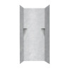 36-in D x 36-in W x 96-in H Solid Surface Shower Wall Surround in Ice