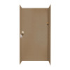 36-in D x 48-in W x 96-in H Solid Surface Shower Wall Surround in Barley