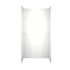 36-in D x 60-in W x 72-in H Solid Surface Shower Wall Surround in Tahiti White