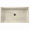 34.188-in D x 54.375-in W x 5.5-in H Solid Surface Shower Base in Mountain Haze