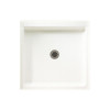 36.375-in D x 36.188-in W x 5.5-in H Solid Surface Shower Base in Tahiti White