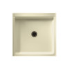 36.375-in D x 36.188-in W x 5.5-in H Solid Surface Shower Base in Bone