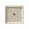 36.063-in D x 36.063-in W x 5.5-in H Solid Surface Shower Base in Mountain Haze