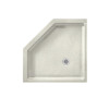 36.125-in D x 36.125-in W x 5.5-in H Solid Surface Shower Base in Bisque