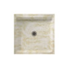 42.375-in D x 42.188-in W x 5.5-in H Solid Surface Shower Base in Cloud White