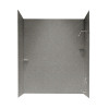 SS-60-3-042 30-in D x 60-in W x 60-in H Solid Surface Bathtub Wall Kit in Gray Granite