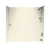 SS-60-3-072 30-in D x 60-in W x 60-in H Solid Surface Bathtub Wall Kit in Pebble
