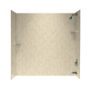 SS-60-3-126 30-in D x 60-in W x 60-in H Solid Surface Bathtub Wall Kit in Cloud Bone