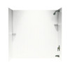 30-in D x 60-in W x 72-in H Solid Surface Bathtub Wall Kit in Tahiti White