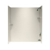 30-in D x 60-in W x 72-in H Solid Surface Bathtub Wall Kit in Tahiti Matrix