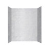 30-in D x 60-in W x 72-in H Solid Surface Bathtub Wall Kit in Ice