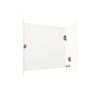 32-in D x 60-in W x 60-in H Solid Surface Bathtub Wall Kit in Tahiti White