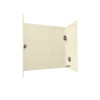32-in D x 60-in W x 60-in H Solid Surface Bathtub Wall Kit in Bone
