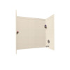 32-in D x 60-in W x 60-in H Solid Surface Bathtub Wall Kit in Tahiti Sand