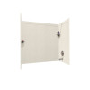 32-in D x 60-in W x 60-in H Solid Surface Bathtub Wall Kit in Tahiti Matrix