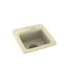 15-in D x 15-in W x 6-in H Solid Surface Drop-in Bar Sink with 1-Hole in Bone