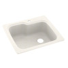 25-in D x 22-in W x 9.5-in H Solid Surface Dual Mount Single Bowl Kitchen Sink with 1-Hole in Baby's Breath