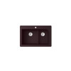33-in D x 22-in W x 9.5-in H Granite Dual Mount Double Bowl Kitchen Sink with 1-Hole in Espresso
