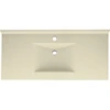 Composite 43-in x 22-in Integral Single Sink Bathroom Vanity Top in Bone