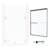 Swan SSP3448010-M46570BC 72-in x 48-in x 34-in 5-Piece Alcove Shower Kit in White