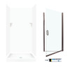 SSP3636010-M34570BC 72-in x 36-in x 36-in 5-Piece Alcove Shower Kit in White