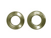 Set of 2 Designer Neck Jet Rings in Bright Brass