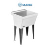 Laundry Tub 23.5x23 Floor Mount in White