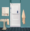 32in x 32inFiberglass Shower Walls for Square Showers, White