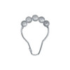 Shower Curtain Roller Rings Set of 12 in Chrome
