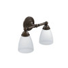 Creative Specialties YB2262ORB 2 Light Bathroom Sconce with Frosted Shades in Oil Rubbed Bronze