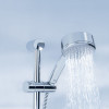 100 Shower Rail Set in Brushed Nickel