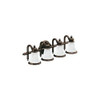 30in Wide Victorian 4 Light Bathroom Fixture in Oil Rubbed Bronze