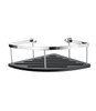 Design Corner Basket - Solid Black Surface in Polished Chrome/Black